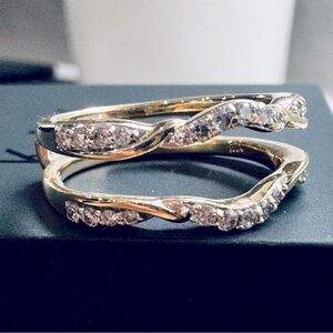 Diamond Enhancer Ring 1/3 Ct Tw Round-cut 14k Yellow Gold